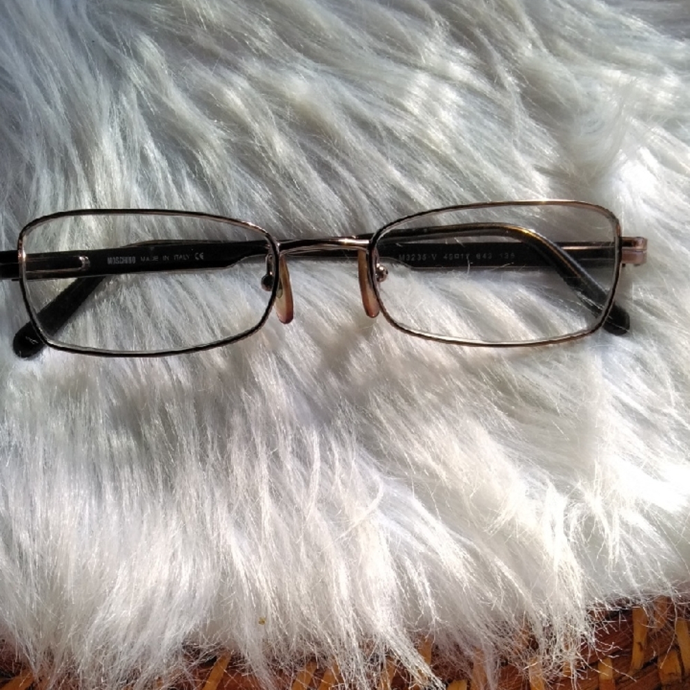 ❤️Moschino Made In Italy Reading Glasses Metallic Brown